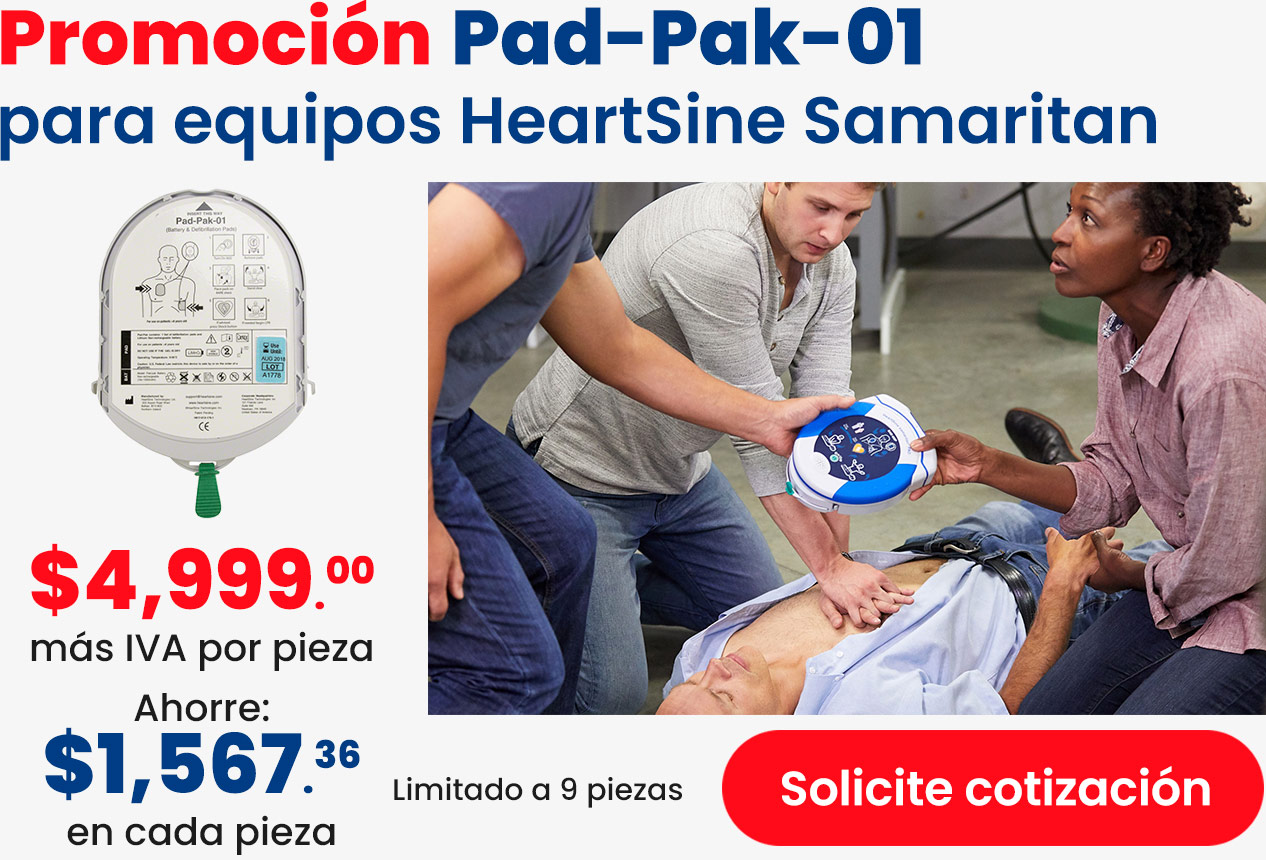 Desfi Depot, Promoción Pad-Pack-01 para equipos HeartSine Samaritan