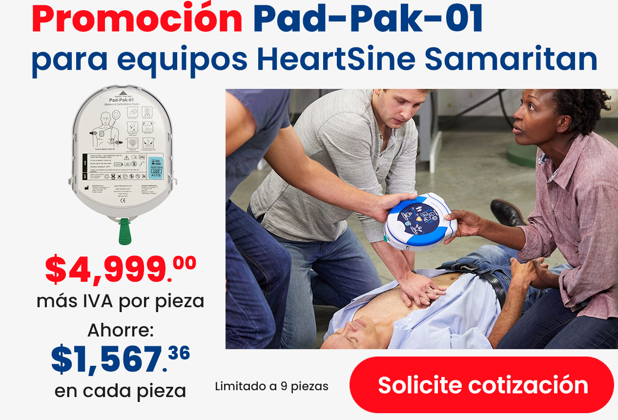 Desfi Depot, Promoción Pad-Pack-01 para equipos HeartSine Samaritan