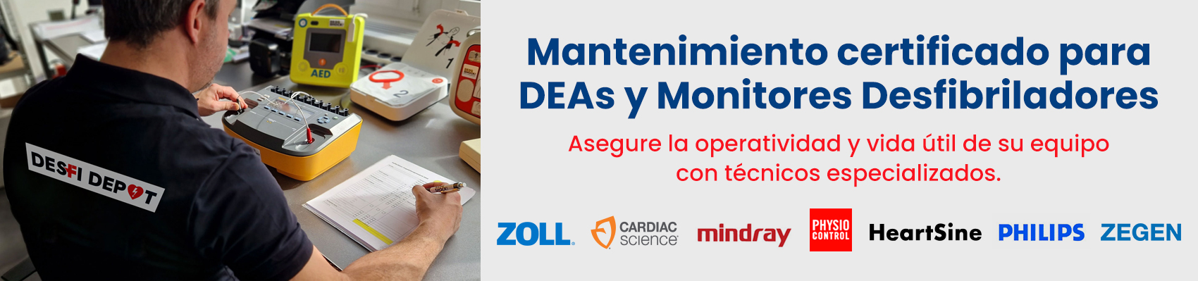 Desfi Depot, Mantenimiento certificado para DEAs y Monitores Desfibriladores