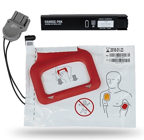 Physio-Control LIFEPAK CR® Plus / EXPRESS CHARGE-PAK ™ con 1 juego de electrodos