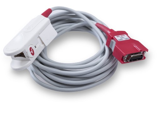 SpO2 Rainbow Red DCI-dc3 Adult Reusable Patient Cable/Sensor for ZOLL E & M Series Defibrillators