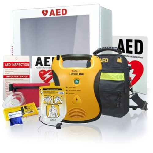 Defibtech Lifeline VIEW / ECG AED Paquete de valor de la aviación